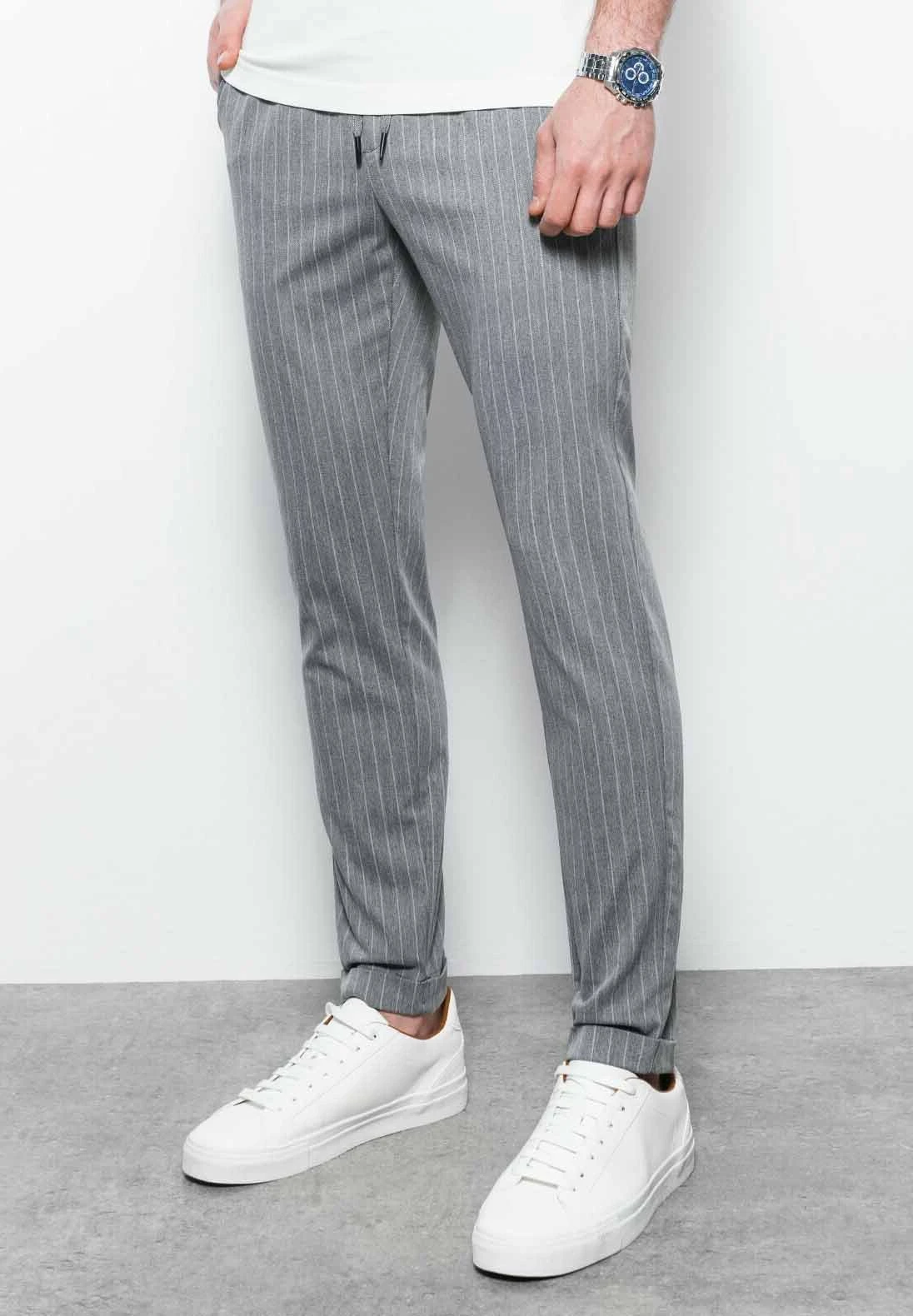 With Elastic Waistband- Pantalones - Dark Grey 5 With Elastic Waistband- Pantalones - Dark Grey - Imagen 3