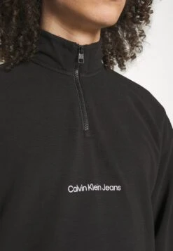 Calvin Klein Jeans Instit Half Zip Ottoman - Camiseta De Manga Larga -Black 11 Calvin Klein Jeans Instit Half Zip Ottoman - Camiseta De Manga Larga -Black -Solid Ventas 0841ff7e37fc4d21b9a435bcbbe0525a