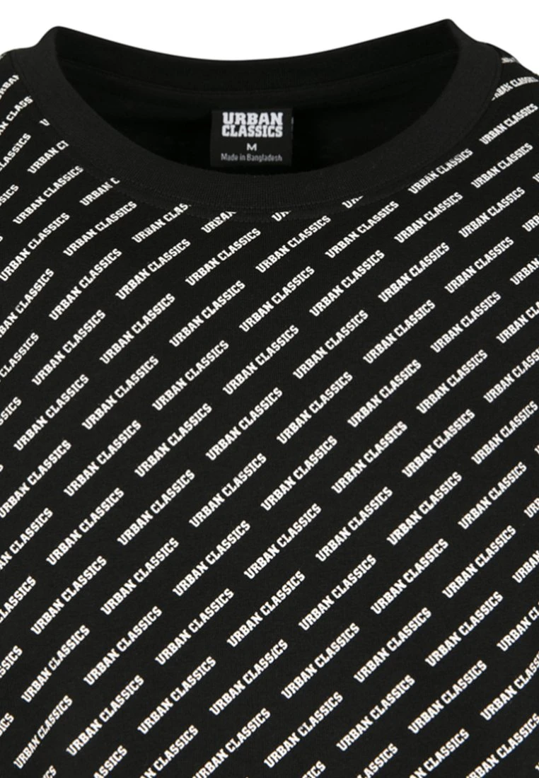 URBAN CLASSICS Allover Logo Tee - Camiseta Estampada - Black 5 URBAN CLASSICS Allover Logo Tee - Camiseta Estampada - Black - Imagen 3