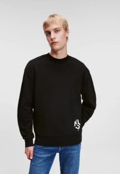 Karl Lagerfeld Jeans Monogram Long Sleeve - Sudadera - Black -Solid Ventas 0b1a6e00dda34214af0c26e723198a45