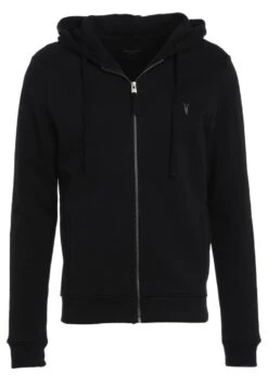 AllSaints Raven - Sudadera Con Cremallera - Black -Solid Ventas 0ba4ddaeee1d44a88d193d51083aa5d2