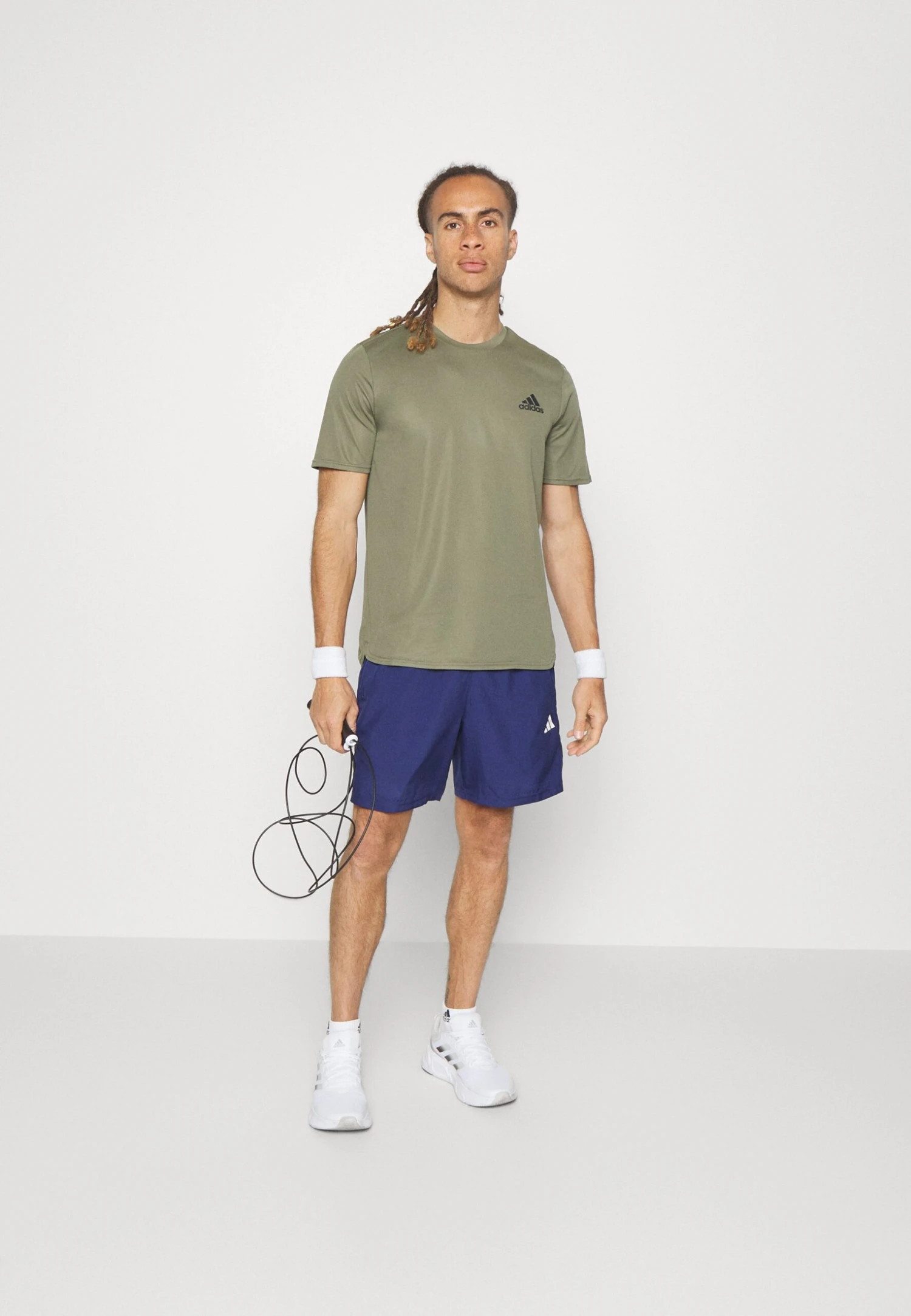 ADIDAS PERFORMANCE Pantalón Corto De Deporte - Dark Blue/White 4 ADIDAS PERFORMANCE Pantalón Corto De Deporte - Dark Blue/White - Imagen 2