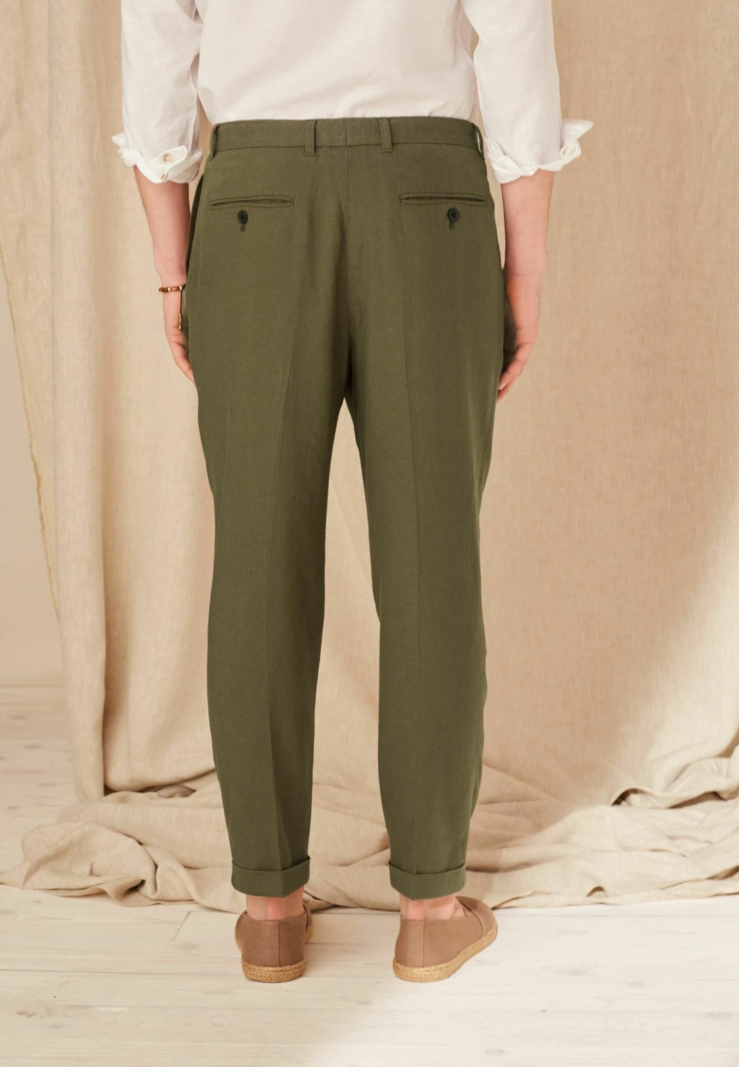 Next Pleated Front Tapered - Pantalones Chinos - Khaki Green 3 Next Pleated Front Tapered - Pantalones Chinos - Khaki Green