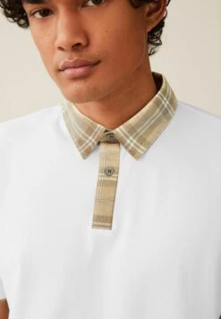 Next Smart Collar - Polo - White Check -Solid Ventas 2188767e42f247bea52638f1eee9a1e5