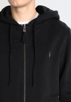 AllSaints Raven - Sudadera Con Cremallera - Black -Solid Ventas 2b6ea675ab2244999b1c3a57386dc62b