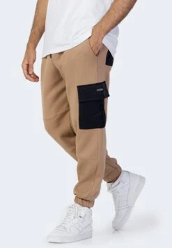 Con Patch Key - Pantalones Cargo - Dark Beige -Solid Ventas 347d79cee2a3492a92fe07bbee6478c4
