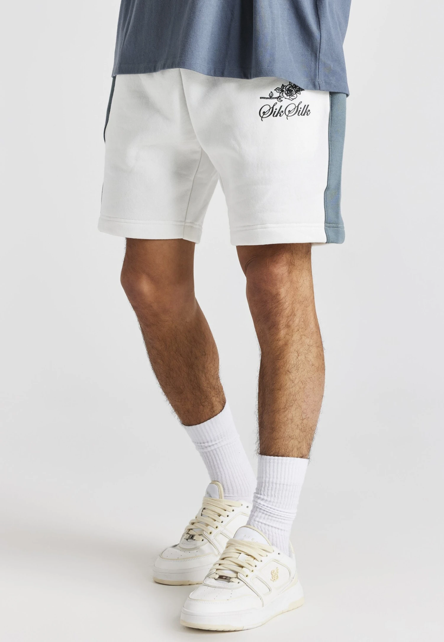 SikSilk Rose- Shorts - White 3 SikSilk Rose- Shorts - White