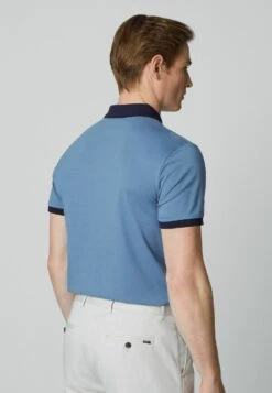 Hackett London Selvedge Placket - Polo - Steel Blue -Solid Ventas 3d2259b0c1f84d9eacfbc0da70bc9dc6