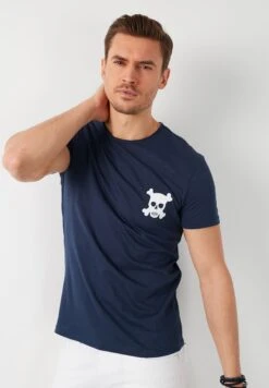 Slim Fit - Camiseta Estampada - Indigo -Solid Ventas 404ba01ca5934b78a180618d8e2092e6