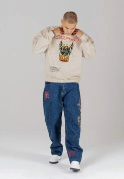 Ed Hardy Flaming Devil - Sudadera - Ecru -Solid Ventas 40f116622833418699413cf479351ae2