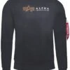 Alpha Industries Label- Sudadera - Grey Black