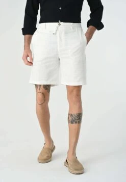 Drawstring Waist - Shorts - White