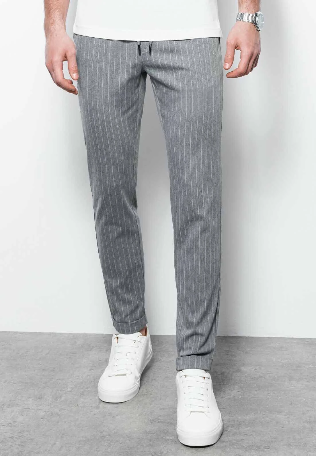 With Elastic Waistband- Pantalones - Dark Grey 3 With Elastic Waistband- Pantalones - Dark Grey