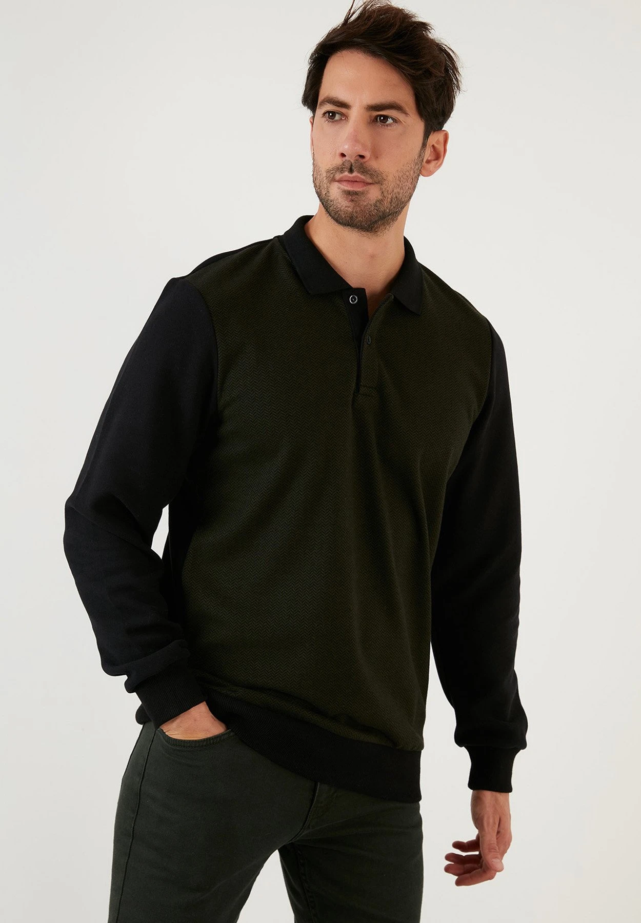 Regular Fit - Sudadera - Khaki 6 Regular Fit - Sudadera - Khaki - Imagen 4