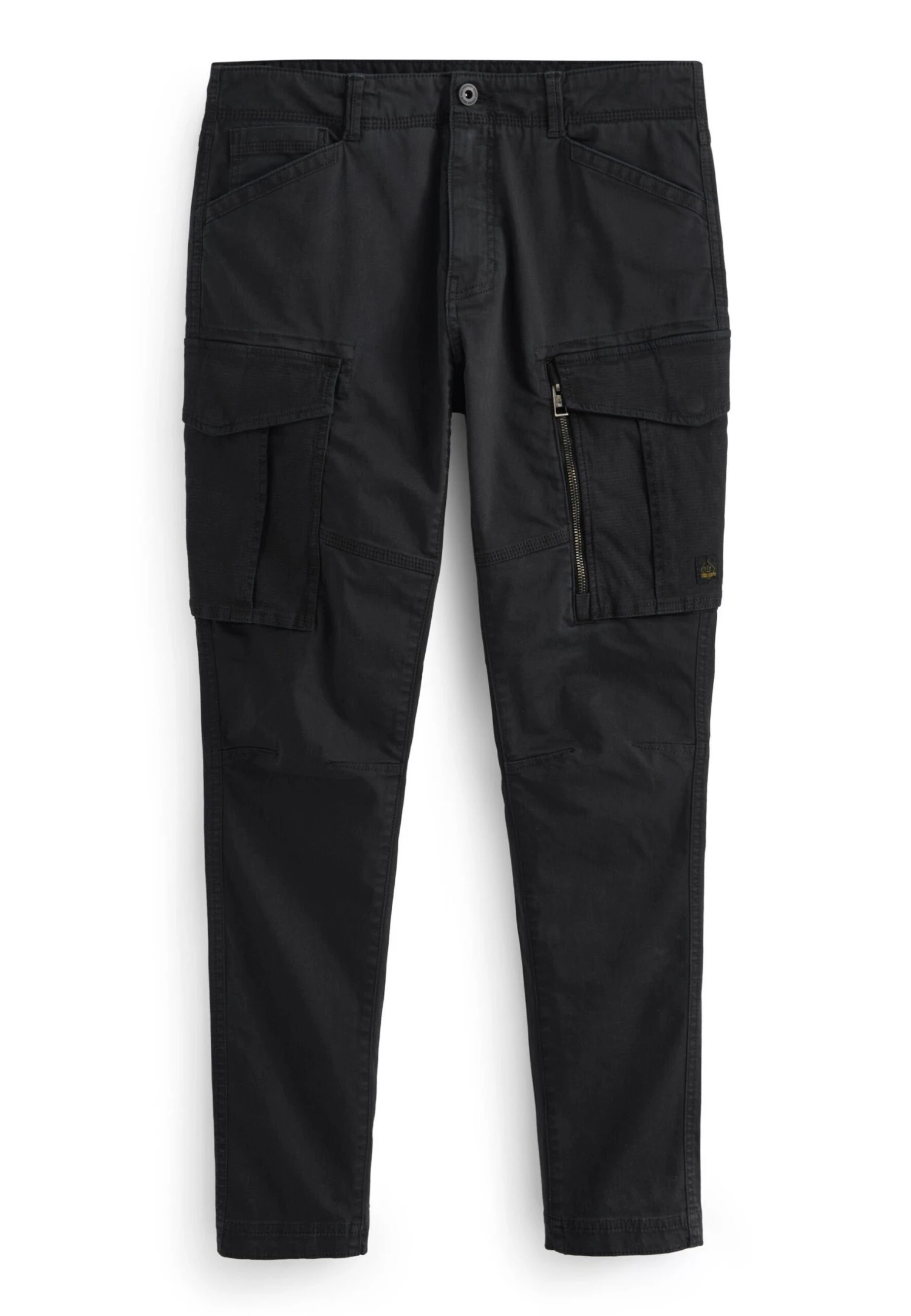 Next Zip Detail Stretch Regular Tapered - Pantalones Cargo - Black 5 Next Zip Detail Stretch Regular Tapered - Pantalones Cargo - Black - Imagen 3
