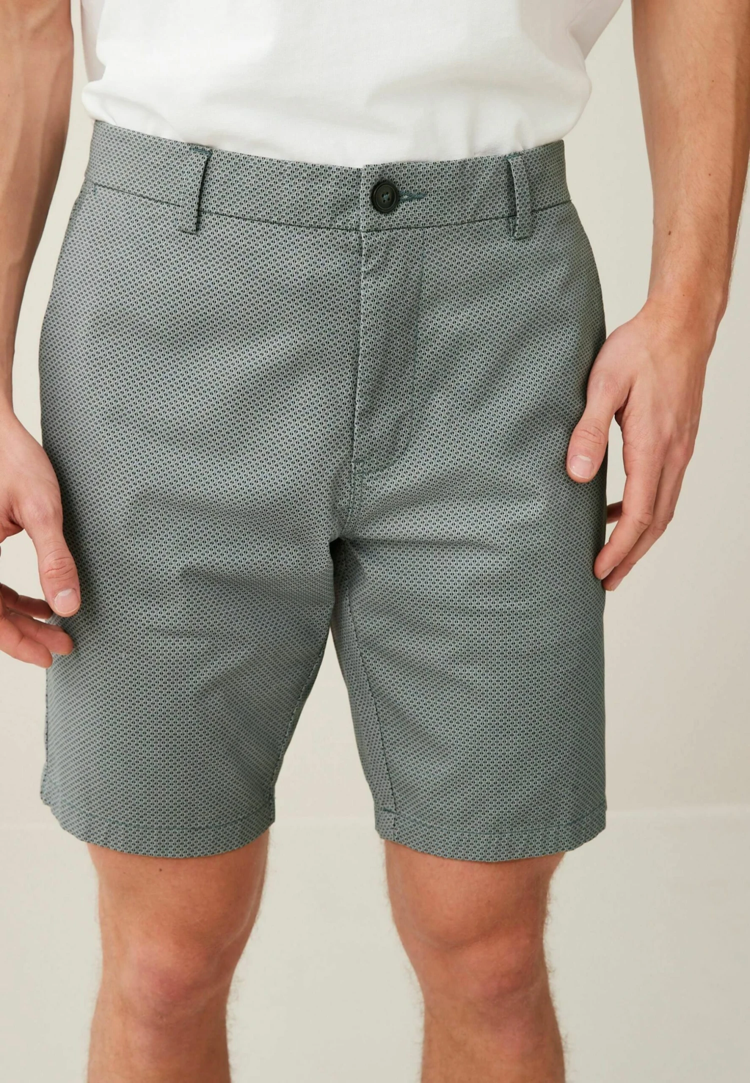 Next Stretch Chino - Shorts - Grey Print 3 Next Stretch Chino - Shorts - Grey Print