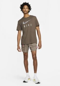 Nike Performance Stride - Pantalón Corto De Deporte - Olive Grey/Summit White