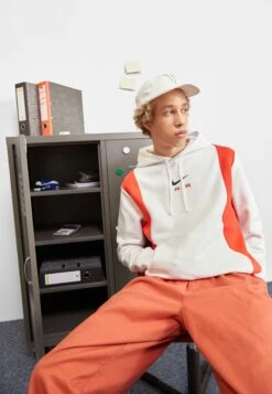 Nike Sportswear Air Hoody - Sudadera - Summit White/Light Crimson