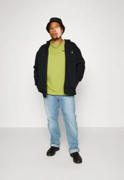 Double-Knit Full-Zip Hoodie - Sudadera Con Cremallera -Black -Solid Ventas 666fefffda354584918a7d071d411b1c