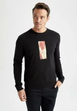 DeFacto Modern Fit- Sudadera - Black