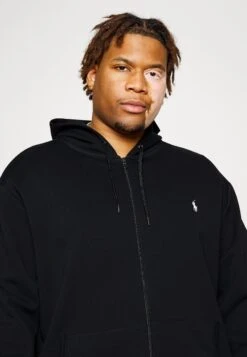 Double-Knit Full-Zip Hoodie - Sudadera Con Cremallera -Black -Solid Ventas 73fd64927c684545b2a450cdaf11df66