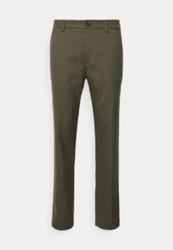 Les Deux Como Herringbone Suit Pants - Pantalón De Traje - Olive Night/Dark Brown -Solid Ventas 787344e86a6a4dcaaeaa6f31d388c474