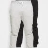 Pier One 2 Pack - Pantalones Deportivos - Black/Mottled Light Grey -Solid Ventas 7c8b5507bf4c4d598319bfbdcf35bd8d