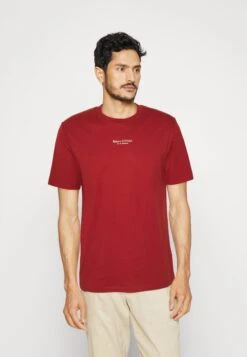 Marc O'Polo Short Sleeve Logo - Camiseta Básica - Tall Poppy