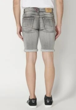 Koroshi Regular Fit- Shorts Vaqueros - Denim Gris Grey Denim -Solid Ventas 89013855eb0244d0914fd69ed185d1c6