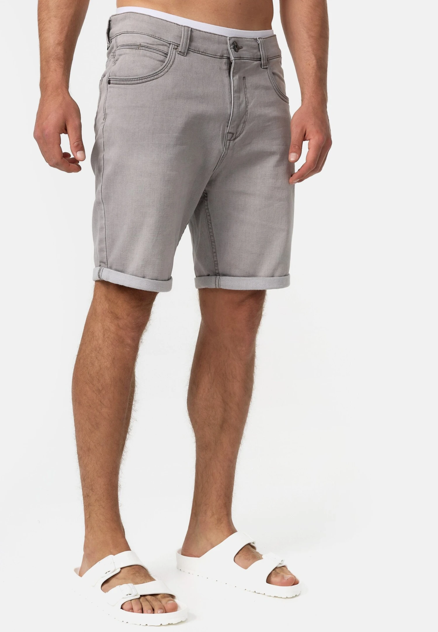 Indicode Jeans Lonar - Shorts Vaqueros - Lt Grey 6 Indicode Jeans Lonar - Shorts Vaqueros - Lt Grey - Imagen 4