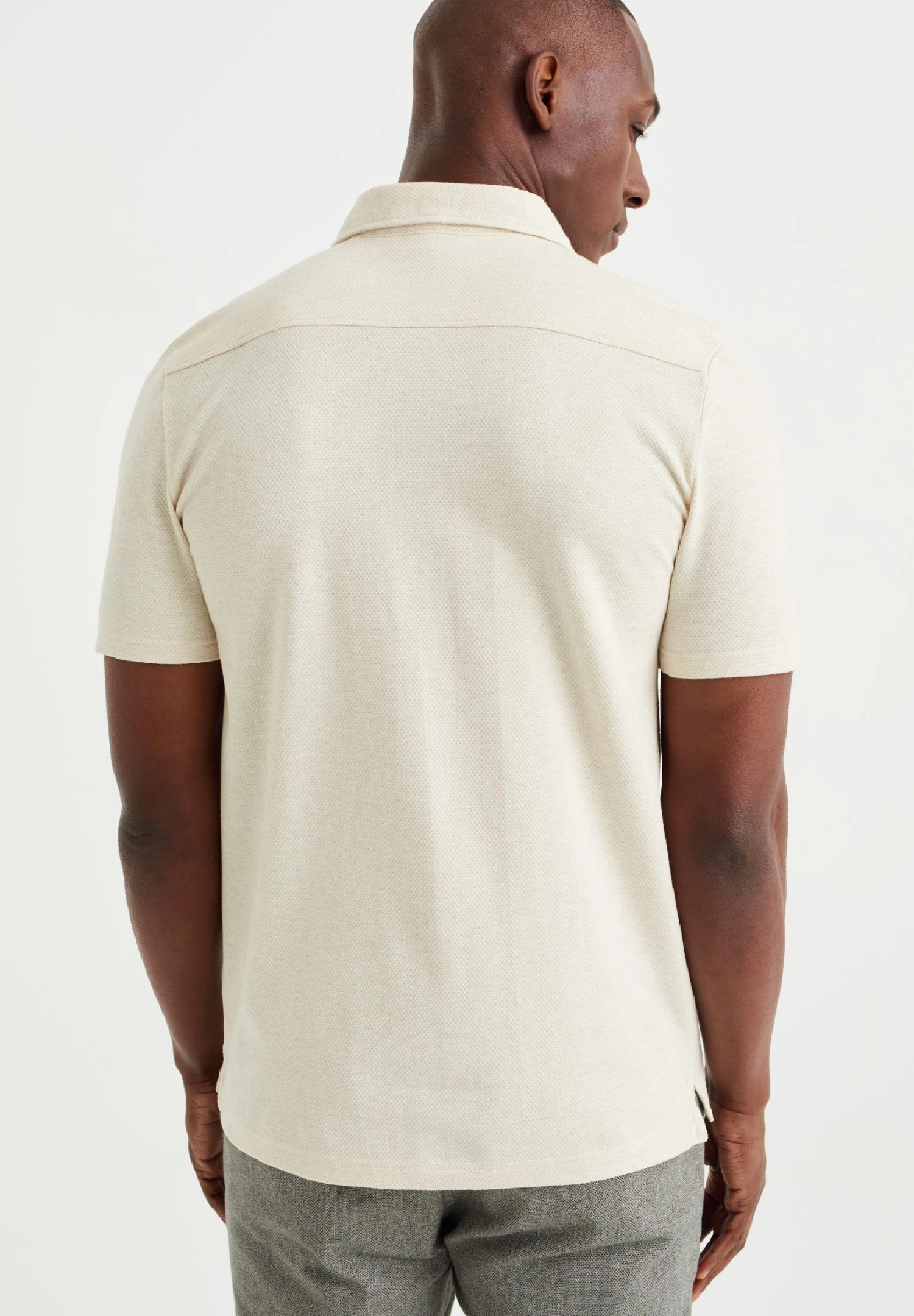 WE FASHION Met Structuur - Polo - White 5 WE FASHION Met Structuur - Polo - White - Imagen 3