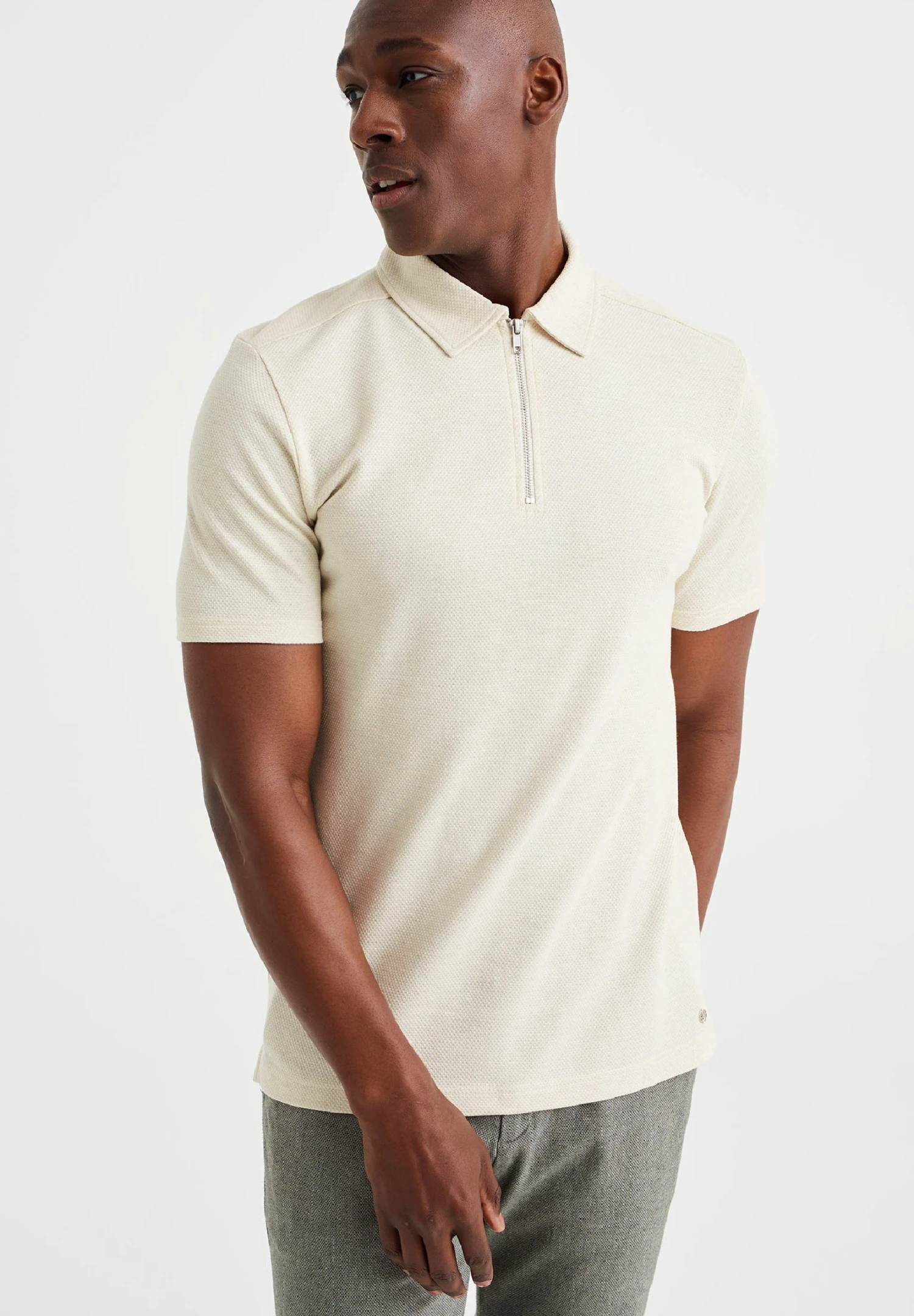 WE FASHION Met Structuur - Polo - White 3 WE FASHION Met Structuur - Polo - White