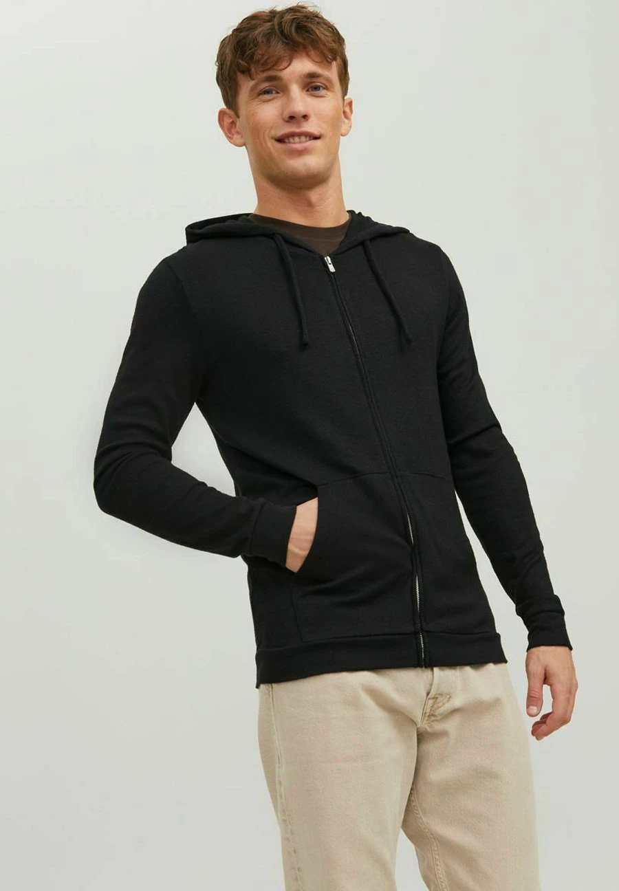 JACK&JONES Premium Weich Kapuze- Sudadera Con Cremallera - Black 8 JACK&JONES Premium Weich Kapuze- Sudadera Con Cremallera - Black - Imagen 6