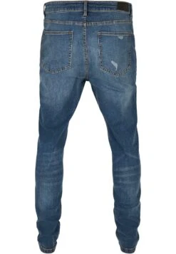 URBAN CLASSICS Heavy Destroyed Slim Fit Jeans - Vaqueros Slim Fit - Blue Heavy Destroyed Washed -Solid Ventas a10784799deb4f64b19e7ec70e423c33