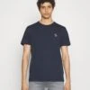 Abercrombie & Fitch Elevated Icon Crew - Camiseta Básica - Dark Blue
