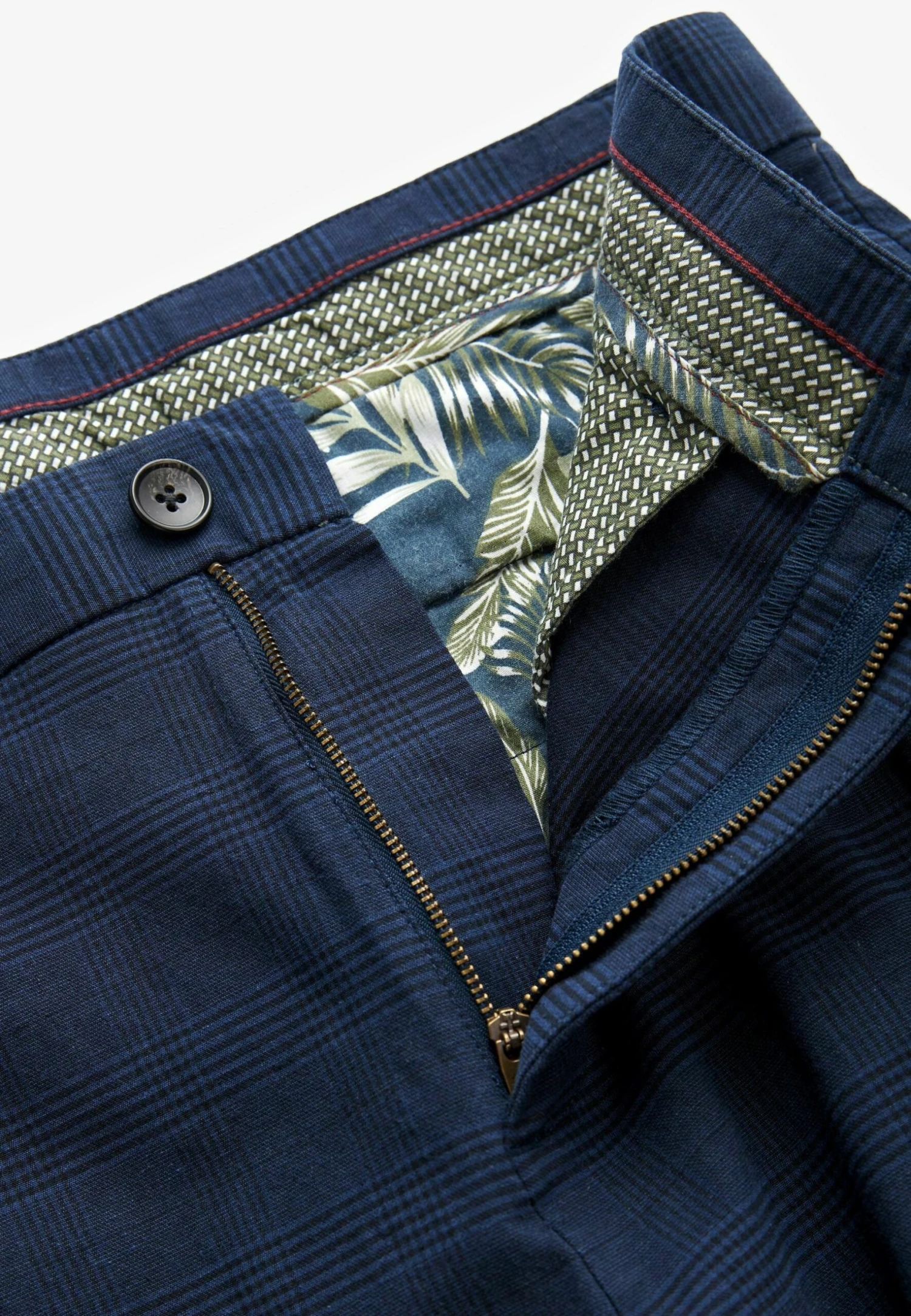 Next Check- Pantalones Chinos - Navy Blue Tonal Check 9 Next Check- Pantalones Chinos - Navy Blue Tonal Check - Imagen 7