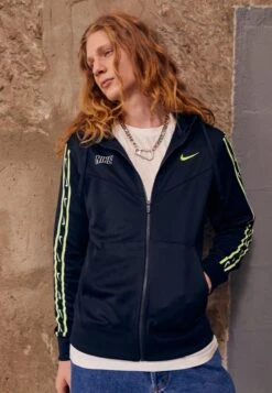 Nike Sportswear M Nsw Repeat Sw Pk Fz- Chaqueta De Entrenamiento - Black/Volt