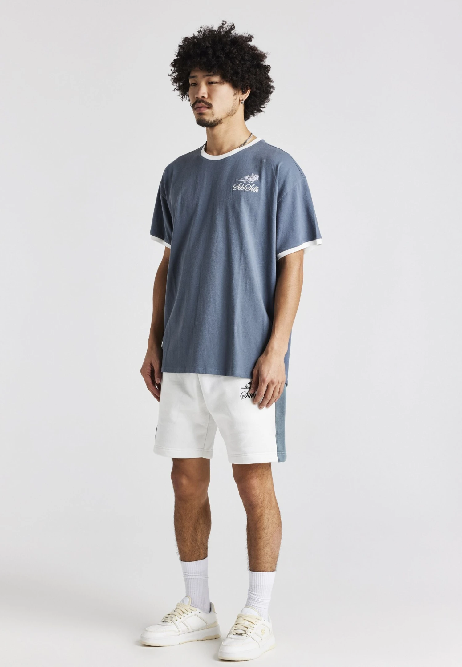 SikSilk Rose- Shorts - White 4 SikSilk Rose- Shorts - White - Imagen 2