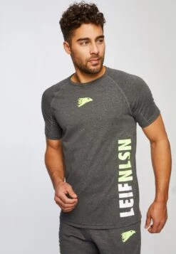 GymRundhals- Camiseta Estampada - Anthrazit/Gelb -Solid Ventas c0ace03d20774af19c919561cd64893b