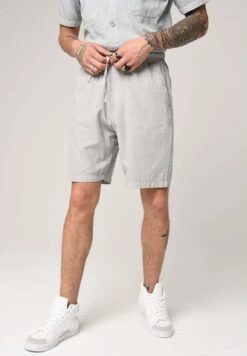 Drawstring Waist - Shorts - Grey