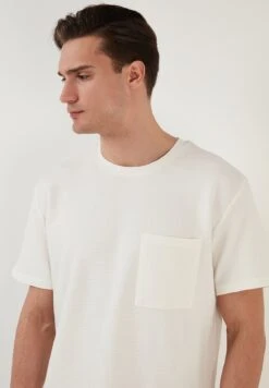 Loose Fit - Camiseta Básica - Ecru -Solid Ventas c26292dde0254650a3e47454d6930def