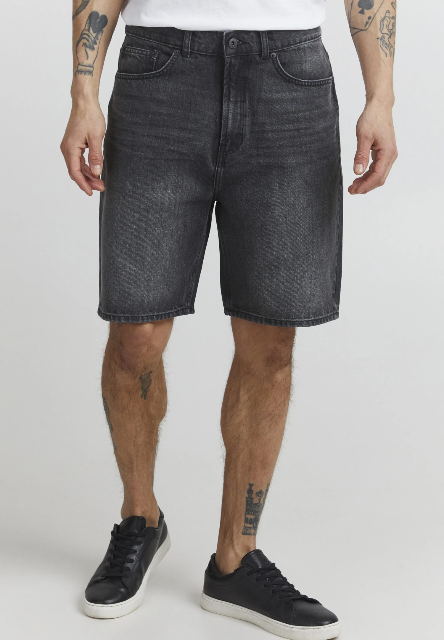 Solid Sdbrayson - Shorts Vaqueros - Black Vintage Denim 2 Solid Sdbrayson - Shorts Vaqueros - Black Vintage Denim