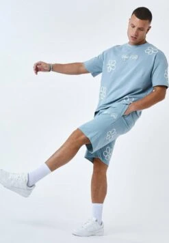 All Over Esquisse Fleurie - Pantalones Deportivos - Bleu/Gris -Solid Ventas e819631daf4d498fa3a8b3d6f73efd70