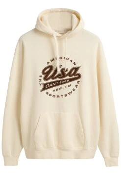 Gant Usa- Jersey Con Capucha - Cream -Solid Ventas ed772c4cf8454583967fc9bb4a9ddadb