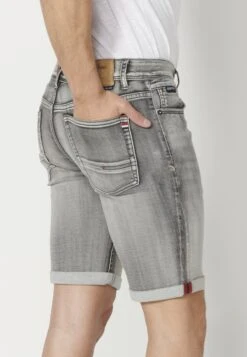 Koroshi Regular Fit- Shorts Vaqueros - Denim Gris Grey Denim -Solid Ventas eefbb545249b44a99dba234d9847401a
