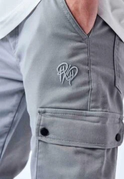 Pantalones Cargo - Gris -Solid Ventas fd0e12a316c1446599cda030976478ec